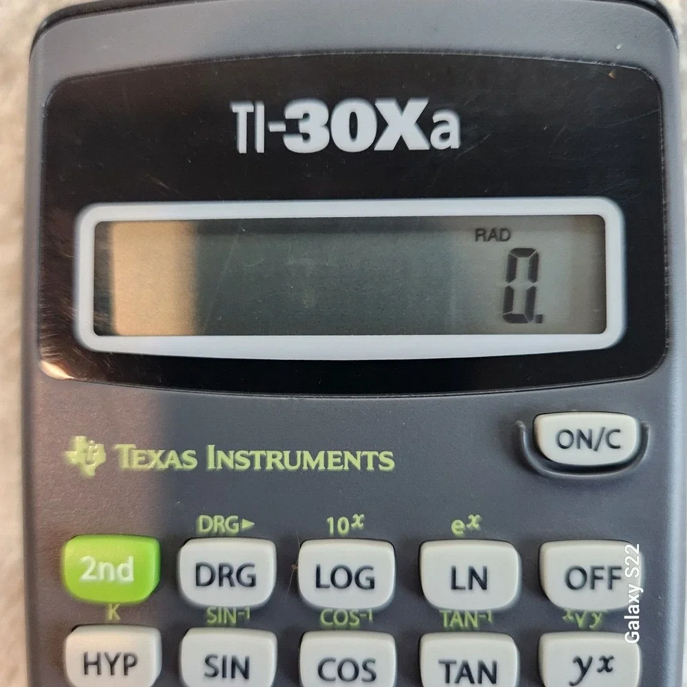 Texas Instrument TI-30Xa Solar Calculator with Cover Working Tested‎